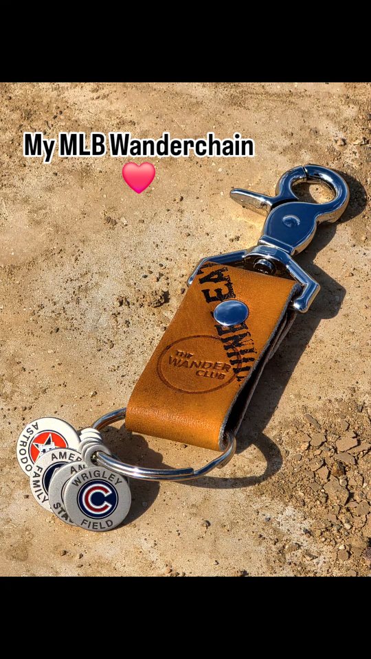 Welp, the 2026 MLB regular season is over, and I am so glad for every ballpark it took me to this summer.

Some games were slow, some were full of cheers, but each one was a memory worth keeping. ❤️

I carry mine on a Wanderchain from @thewanderclub, handcrafted from a vintage baseball glove. Every token marks a ballpark I have visited, so my keys double as a little passport for my baseball adventures. 

I can't pick them up without thinking of the rain delay that we waited out at Wrigley, and the W flag waving at the end when the Cubs won!

The Cubs are headed to October, and I could not be happier about it. Go Cubbies!

Where will your baseball travels take you next year? Tell me your dream ballpark in the comments. 👇
.
.
.
#thewanderclub #GoCubsGo #TravelMemories #MLBStadiums #cswdumplings