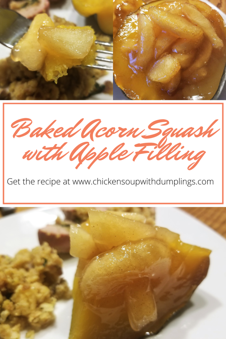 Baked Acorn Squash with Apples — Chicken Soup with Dumplings