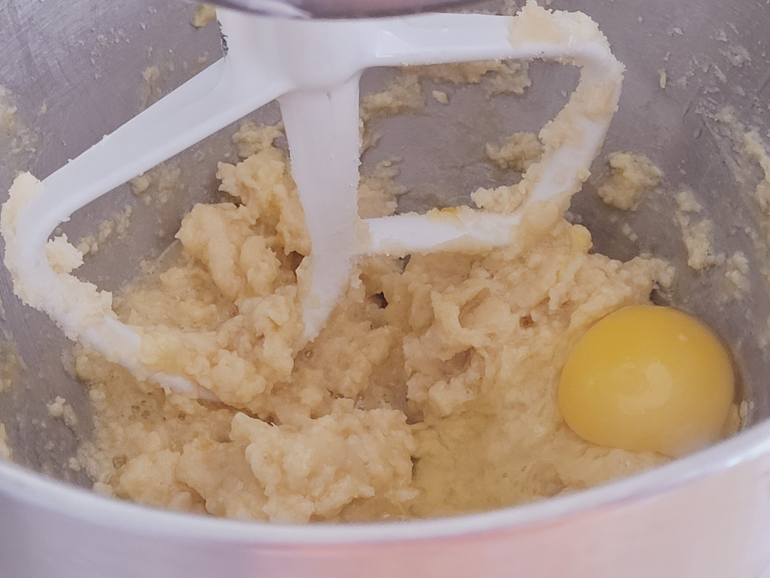 Adding an Egg Add each egg, beating well.