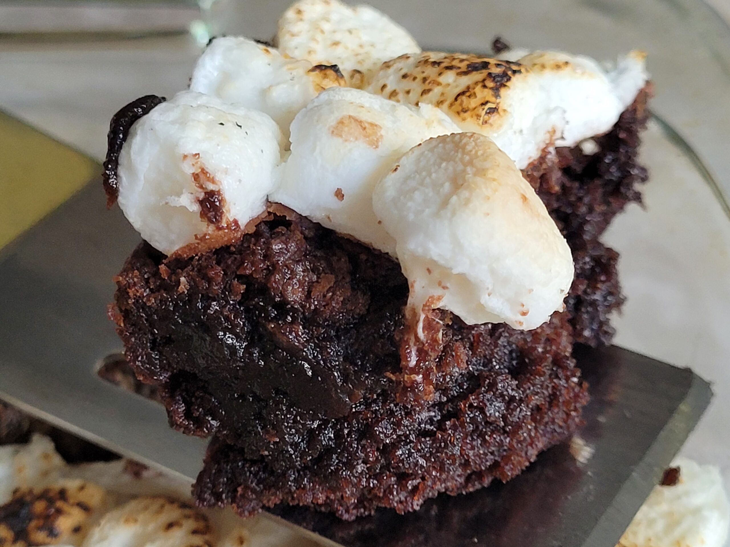 Enjoy these hot cocoa brownies with Kahlua after they cool.