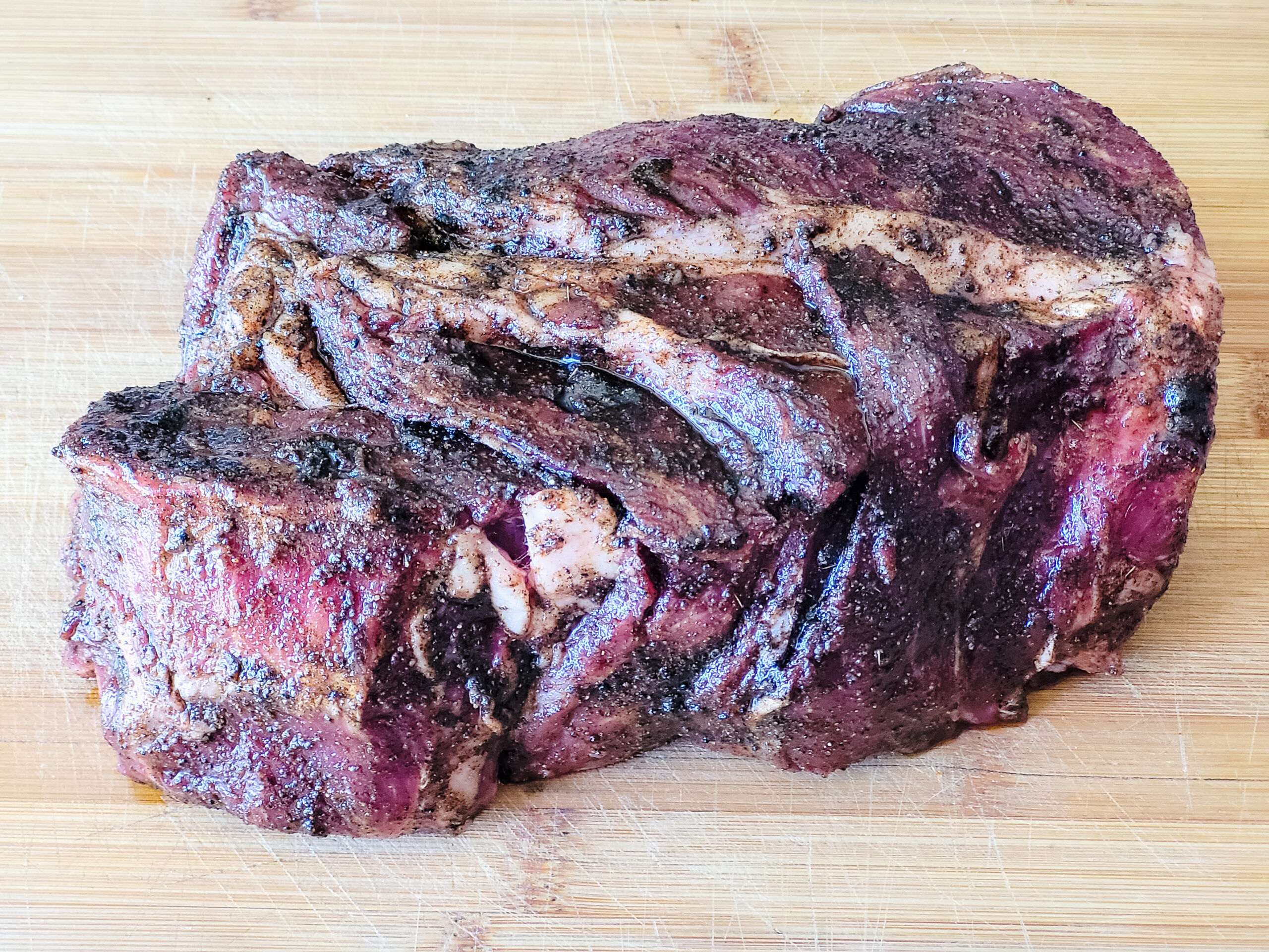 Rubbed Chuck Roast Rub the paste on all sides of the meat.