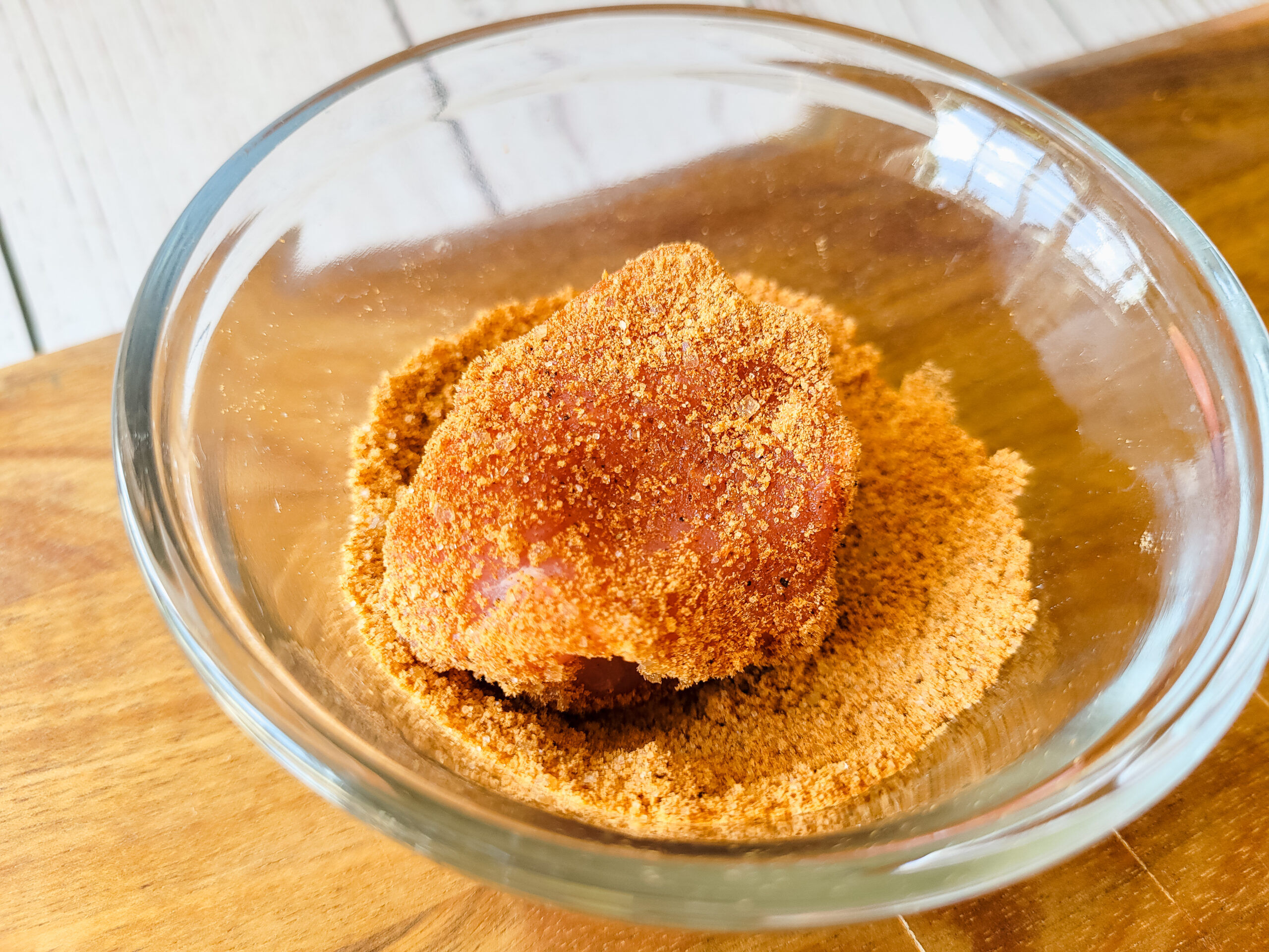 BBQ Pork Medallion Rub bbq seasoning over medallion.