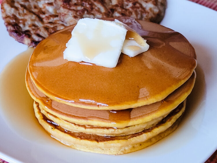 Enjoy the taste of fall with this easy to make pumpkin spice pancake recipe.