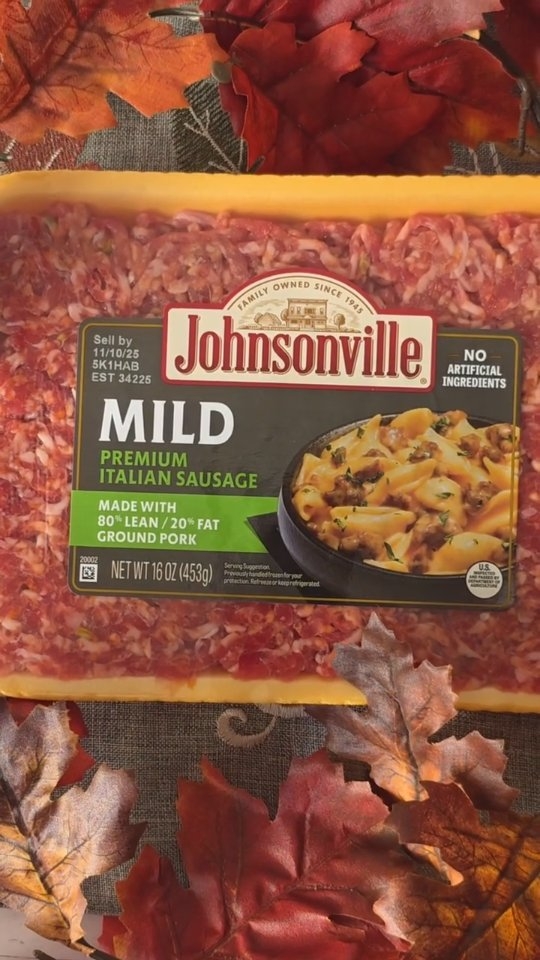 Wild rice, but make it FALL 🍂 
My favorite thing about fall is the food! All my favorite flavors come alive in autumn, from tart apples and cranberries to savory meats and spices.
I love incorporating those flavors into our usual dishes, and my favorite is this Autumn Wild Rice recipe. It's so easy and uses just 5 ingredients: wild rice, dried cranberries, sausage, onion, and apple.
Ifvyou've been following me for a while, you know I love using Johnsonville sausage, and their mild Italian sausage is PERFECT in this recipe. It's made with premium pork and is beautifully seasoned, so it pairs deliciously with the apple and cranberry!
Make 1 cup of wild rice according to package directions, adding about 1/2 cup dried cranberries to the water when you add the uncooked rice.
In a large skillet, brown a chopped onion and a package of @johnsonville mild Italian pork sausage.
Add a peeled, chopped apple when the sausage is almost cooked through. Cook until sausage is fully browned and apple is softened.
Combine sausage and apple mixture with wild rice. Garnish with green onion slices, if desired. 
Autumn Wild Rice can be served as a side dish with roast chicken or baked pork chops, or enjoy it on its own as a lazy day meal!
What would you serve with my Autumn Wild Rice?
.
.
.
@johnsonville @apexdropofficial #sponsored
#Johnsonville #keepitjuicy #betterwithsausage #fallflavors #wildrice #cswdumplings #thefoodieinitiative #foodsharinggroup #sausage