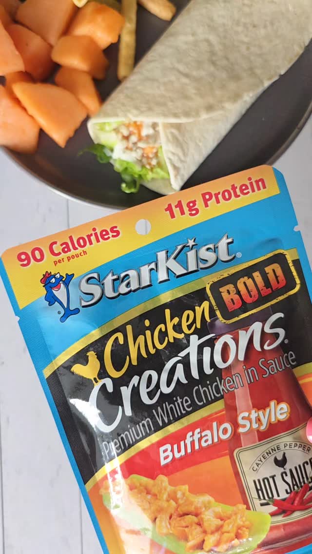 I needed a little warm-me-up kind of lunch, so I made a Buffalo Chicken wrap in about 2 minutes with a pouch of StarKist Buffalo chicken. 😋🤗
Have you seen these little StarKist pouches? They're single serve and ready-to-eat, and they only cost about a buck. I'm OBSESSED. I've seen them with chicken, salmon, and of course tuna in a ton of different flavors.
I use them on salads sometimes or with crackers or pita chips for a snack. But my current fave is using them in wraps because they are super fast to make, but taste bougie! 😄
I used a flour tortilla, then added shredded lettuce, a whole pouch of Buffalo chicken, bleu cheese crumbles, and some ranch. Fold it up and DONEZA! Time to eat!
My little wraps are my new way to #FuelGoodFeelGood this year. What do you think? Should I share more wraps using different flavors of #StarKist pouches?
.
.
.
@StarKistCharlie @ApexDropOfficial #ad  #cswdumplings #lightlunchideas 
Should I share more wraps using different flavors of StarKist pouches?